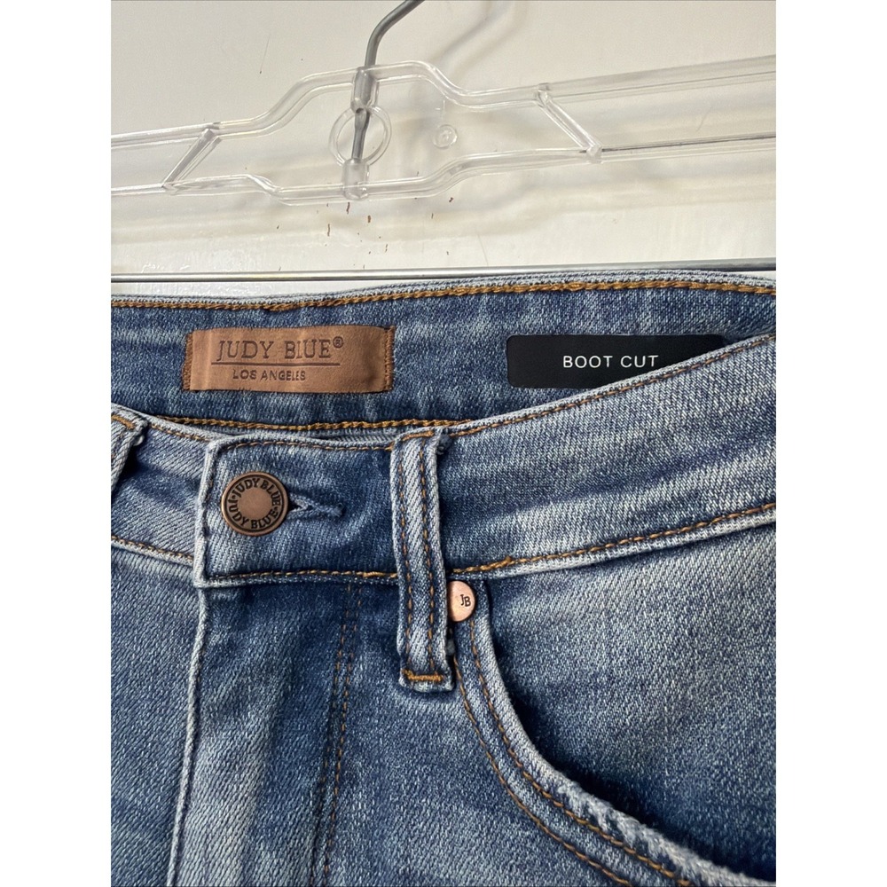 Judy Blue Womens High Rise Petite 27 Boot‎ Cut  Jeans Bohemian Y2K - Picture 3 of 8